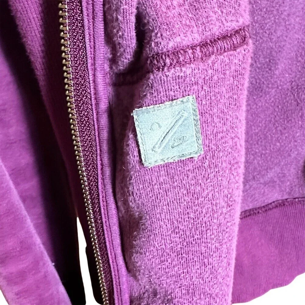 Nike Hoodie Jacket Womens Size M Purple Full Zip Velour vintage